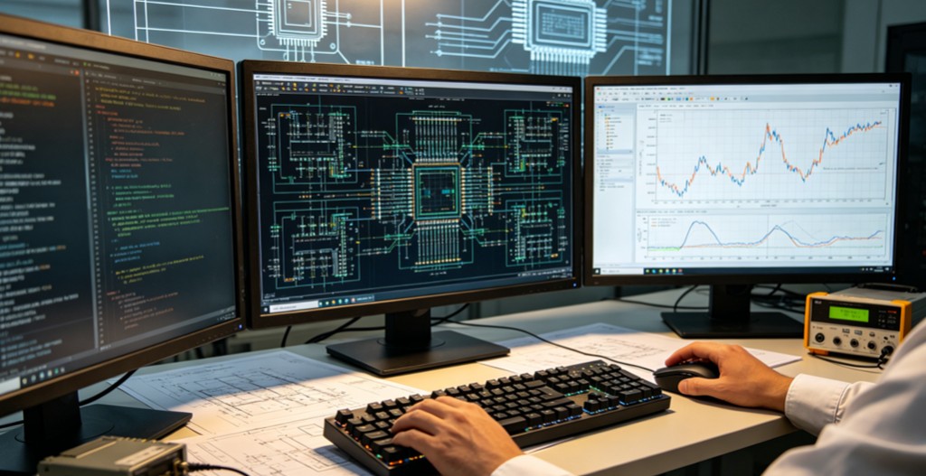半导体研发与 PCB 设计检测工作站场景